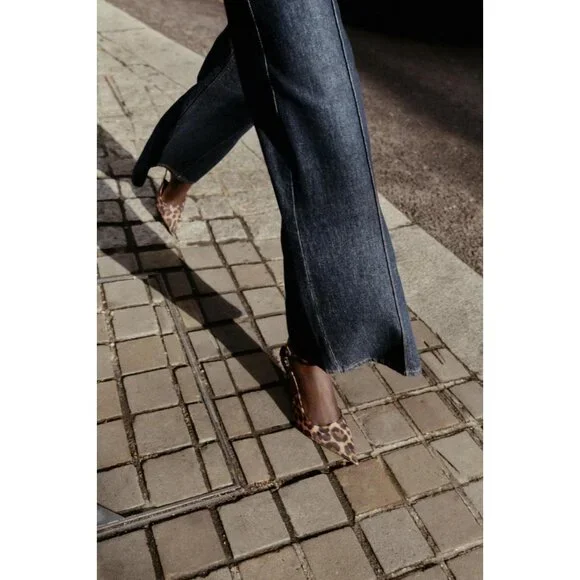 ZARA ANIMAL PRINT SLINGBACK HIGH HEELS - Picture 2 of 7